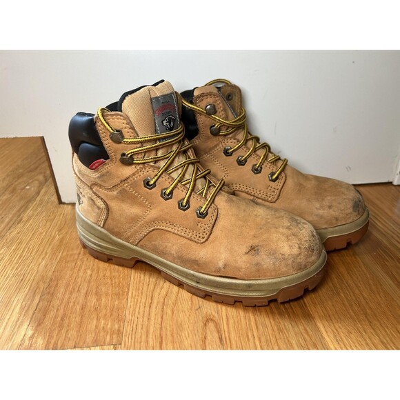 Herman Survivors Boots Mens Size 6W Brown Leather Waterproof Safety Toe Work - Picture 4 of 12